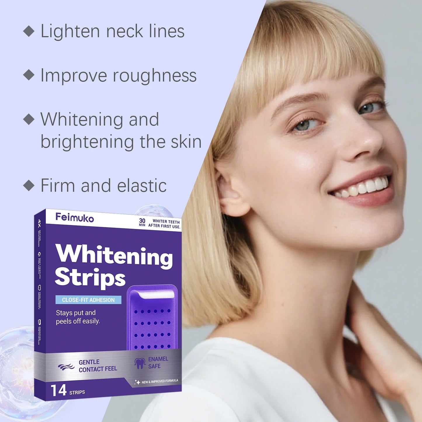 💜 Bandes Blanchissantes Violettes – Effet White Instantané